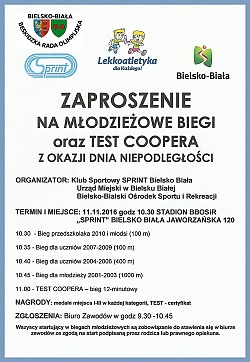 11.11- TEST Coopera i Biegi Młodzieżowe