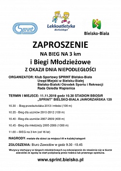 Dziękujemy za udział w Młodzieżowych Biegach Niepodległości