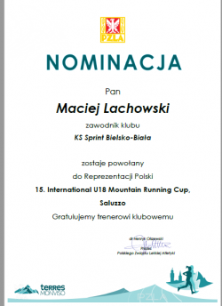 Powołanie do Kadry Narodowej.